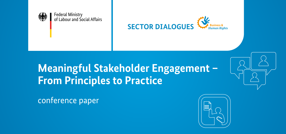 Stakeholder Confrence Conference Paper: “Meaningful Stakeholder Engagement – From Principles ...